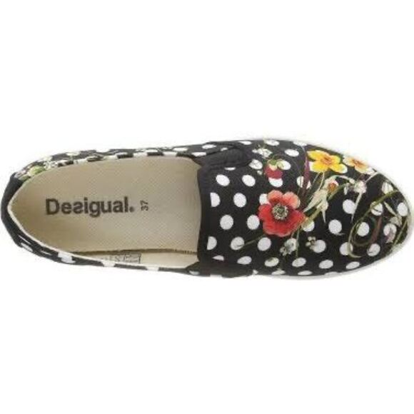 Desigual Floral Slip On Platform Sneakers Size 9 - Picture 2 of 10